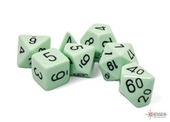 CHESSEX 7 DICE SET | GREEN/BLACK