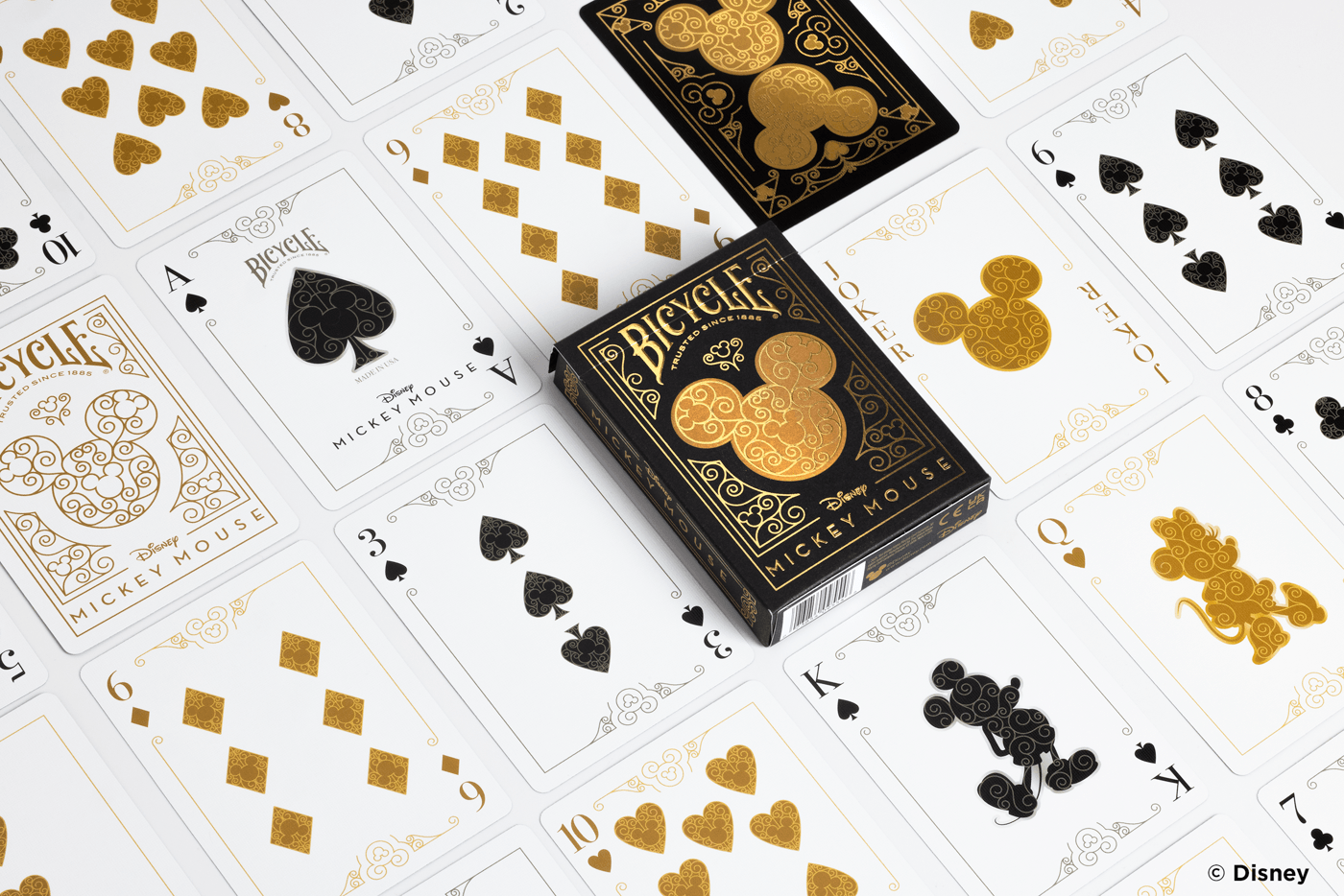 BICYCLE CARDS | DISNEY MICKEY MOUSE - BLACK AND GOLD