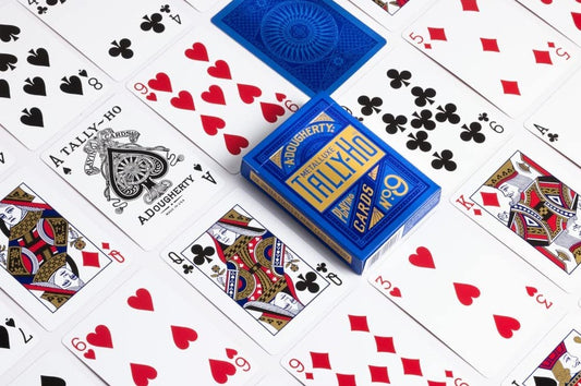 BICYCLE CARDS | TALLY HO METALLUXE BLUE