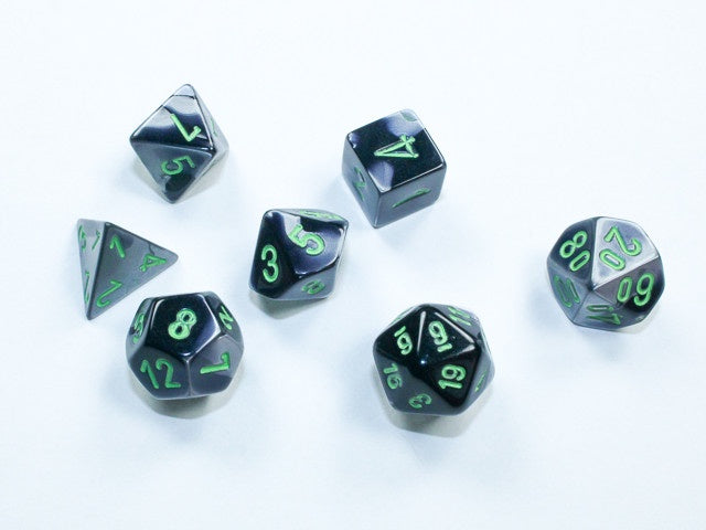 CHESSEX 7 DIE SET MINI | GEMINI BLACK + GREY