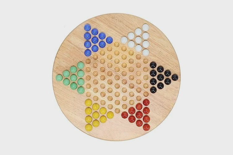 CHINESE CHECKERS 11.5" WOOD