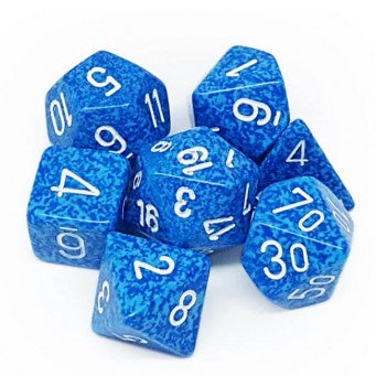 CHESSEX 7 DICE SET | SPECKLED WATER