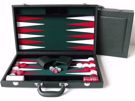 DAL ROSSI | BACKGAMMON 15" LEATHER - GREEN