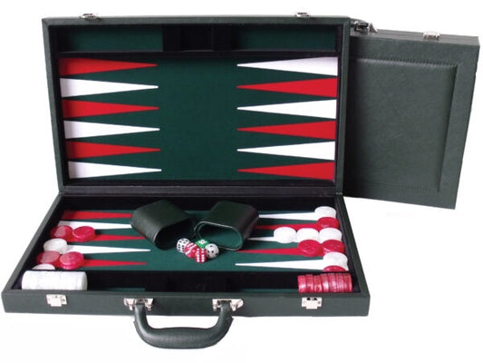 DAL ROSSI | BACKGAMMON 18" GREEN LEATHER