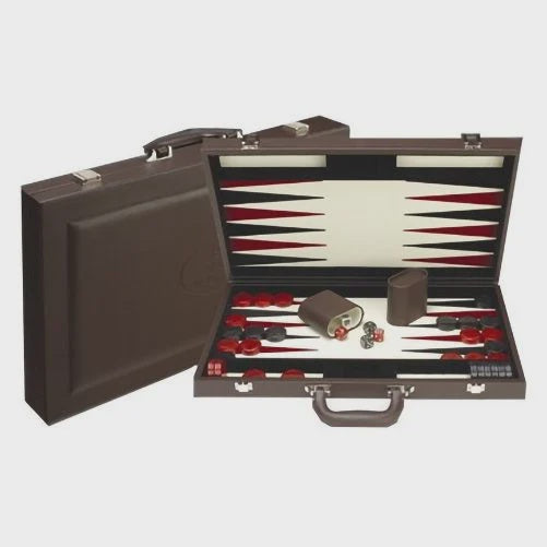 DAL ROSSI | BACKGAMMON 18" LEATHER - BROWN