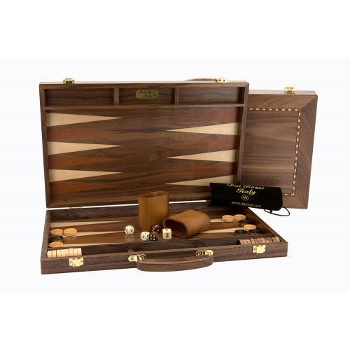 DAL ROSSI | BACKGAMMON 18" - WALNUT WOOD WITH HANDLE