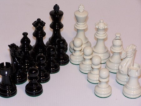 DAL ROSSI | CHESS PIECES 85mm FRENCH LARDY BOXWOOD - BLACK AND WHITE