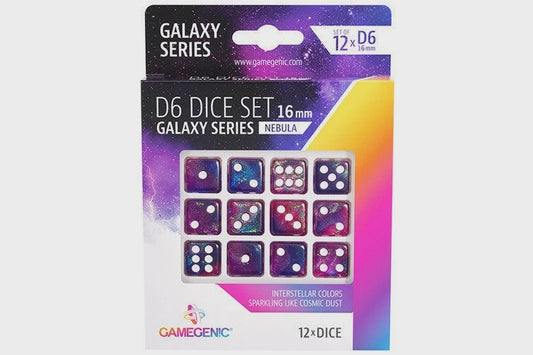 GAMEGENIC  DICE | D6 16mm (12 PC) - GALAXY SERIES