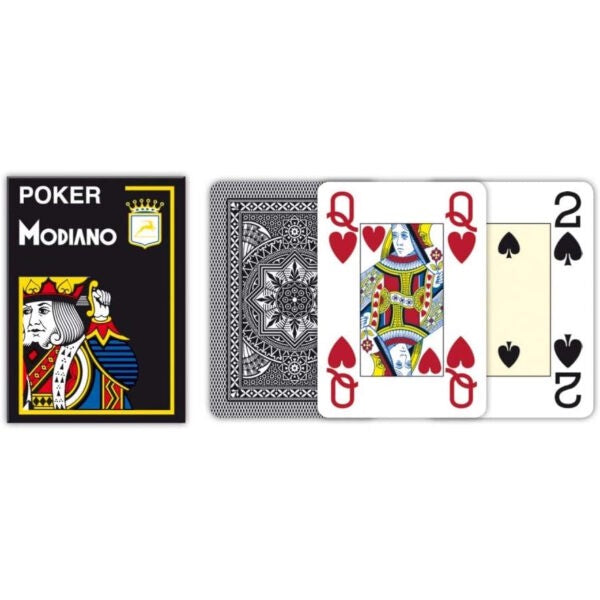 MODIANO CARDS | POKER 100% PLASTIC - BLACK