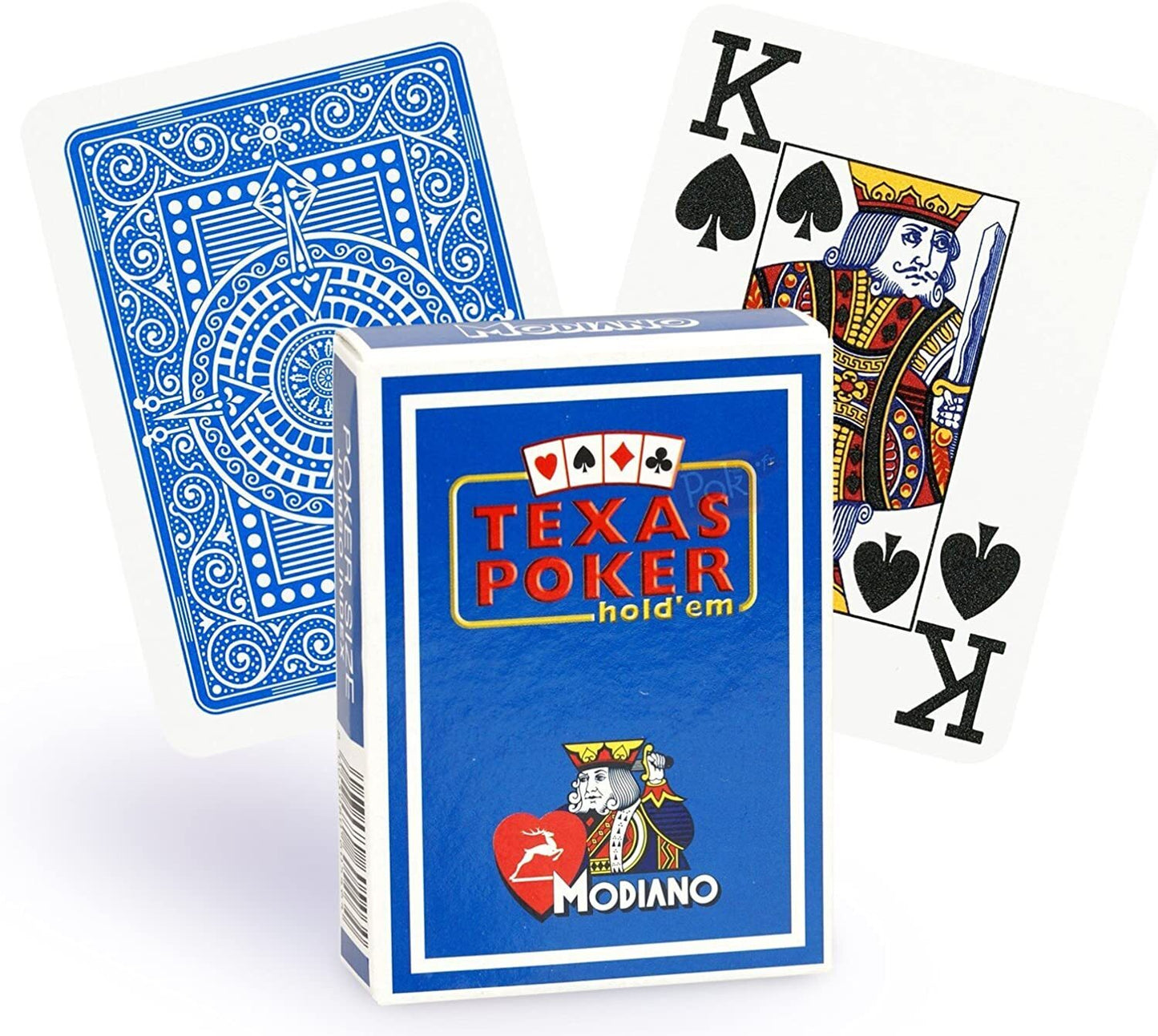 MODIANO CARDS | TEXAS POKER 100% PLASTIC - BLUE