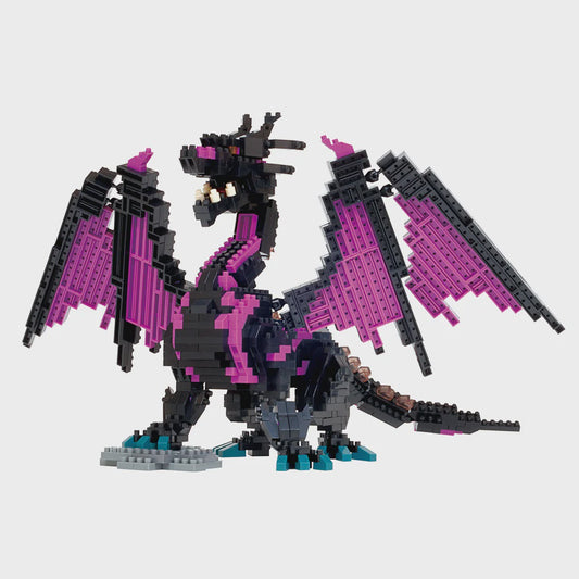 NANOBLOCK | DELUXE DRAGON PURPLE AND BLACK