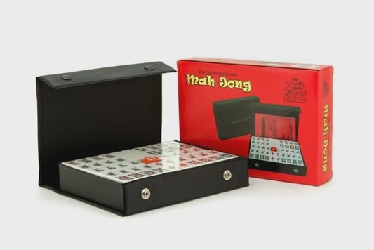 MAHJONG BLACK VINYL WITH STICKS 32CM