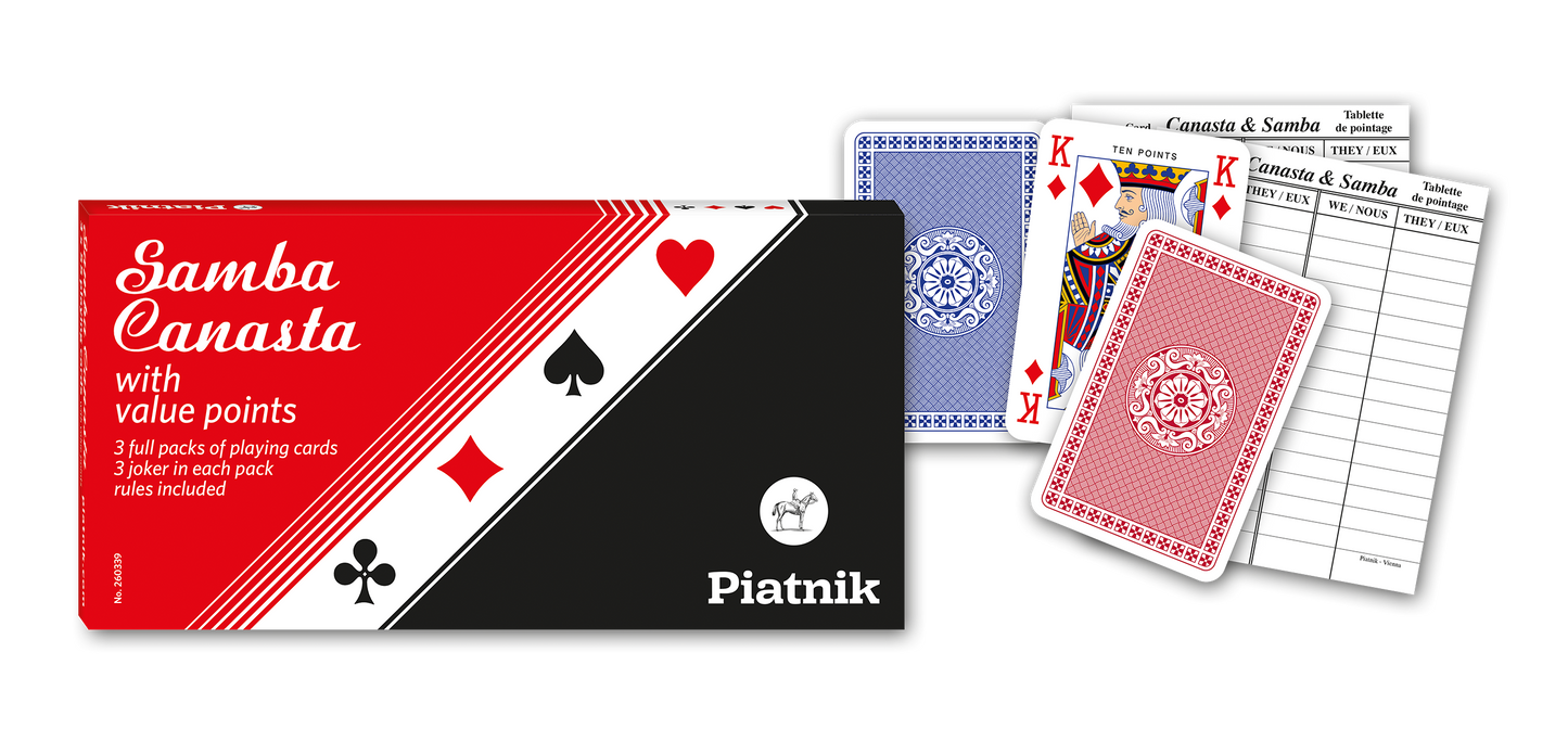 PIANTIK CARDS | SAMBA CANASTA WITH VALUE PTS